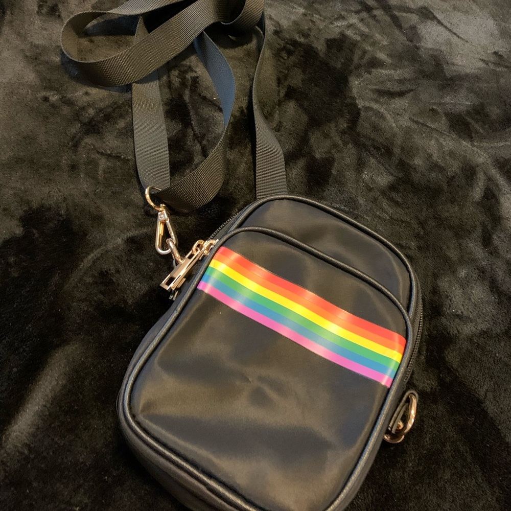Black Rainbow Crossbody Bag